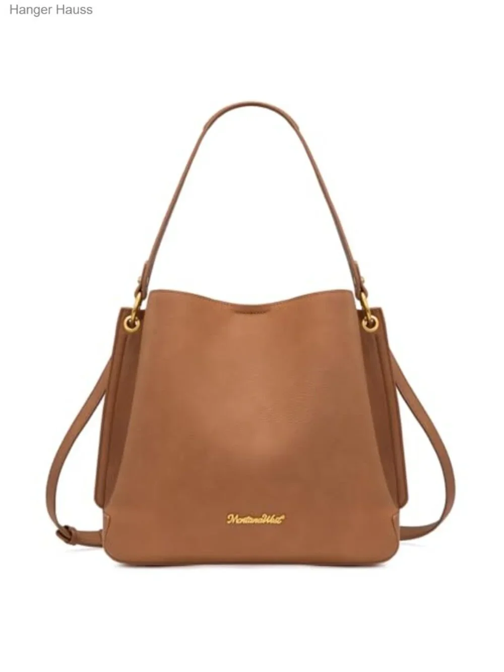 Women's Medium Hobo Bag Faux Leather 3 Compartments Shoulder Purse